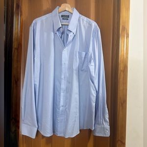 Ralph Lauren regular fit stretch fabric wrinkle free stretch long sleeve skyblue